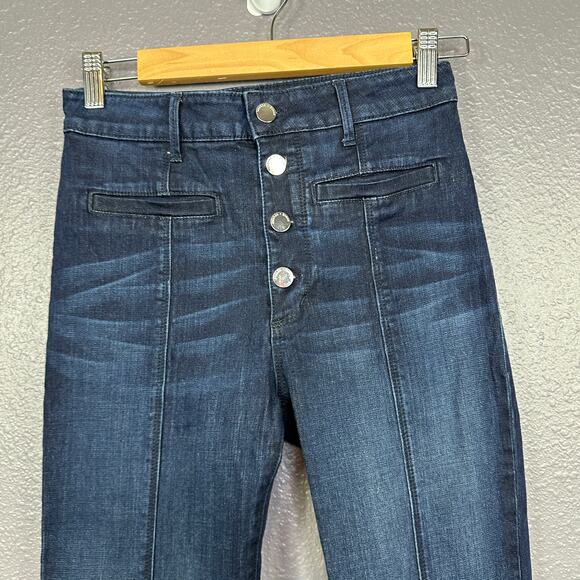 Weslin Grant Desperado Flare Jeans 26 Dark Wash Stretch - Picture 3 of 6